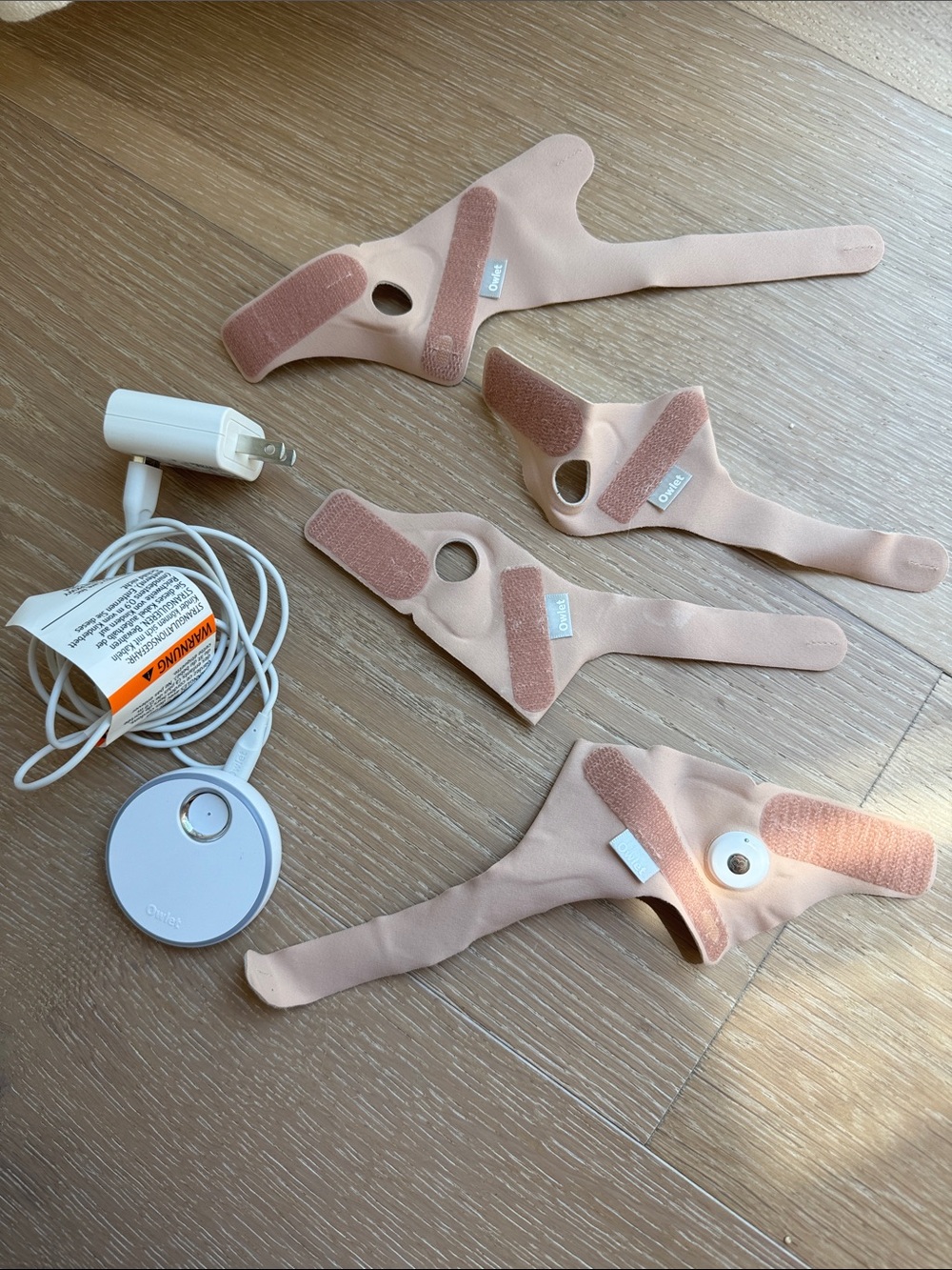 Owlet dream sock smart wearable baby monitor dusty rose